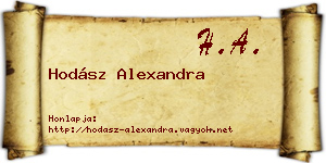 Hodász Alexandra névjegykártya