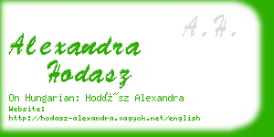 alexandra hodasz business card